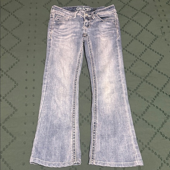 Grace Kids Western Blue Jeans - Picture 5 of 6